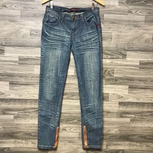Eckored Skinny Zip Jeans Sz 5/6